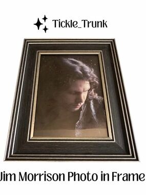 ⭐️ Jim Morrison Photo by Linda McCartney in Black and Gold Picture Frame